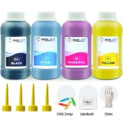Resim inkjet Hp Tüm Yazıcılar Ile Uyumlu Mürekkep Dolum Seti 4 Renk 250 ml Hp Deskjet Modellere Uygun 