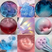 Resim 110ml Renkli Kristal Slime Oyuncak, Çeşitli Renklerde Yumuşak ve Esnek Slime Oyuncak, Doğum Günü Hediye Partisi Favori Tatil Hediyesi Sınıf Ödülü Çantası Doldurma 