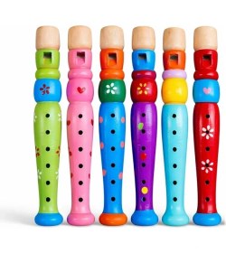 Resim Buğz Ahşap Renkli Flüt Küçük ALK4391 