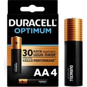 Resim Duracell 4'lü Optimum AA Kalem Pil - 4' lü 