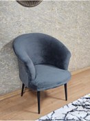 Resim SEVİNÇ MOBİLYA Tekli TEDDY Siyah Boyalı Sivriltme Ayak Çay Seti Koltuk Tekli Berjer , Balkon, Salon, Ofis 