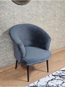 Resim SEVİNÇ MOBİLYA Tekli TEDDY Siyah Boyalı Sivriltme Ayak Çay Seti Koltuk Tekli Berjer , Balkon, Salon, Ofis 