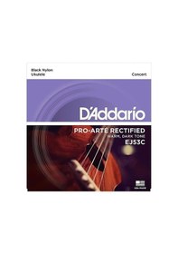Resim D'addario Ej53c Ej Serisi Ukulele Tel Seti Concert - Siyah Naylon 