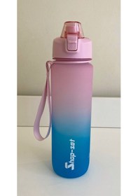 Resim Shop-Set 1000 ML Tritan Motivasyonlu Su Matarası Süzgeçli Pembe- Mavi 