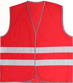 Resim Bestguard Işçi Tipi Reflektörlü Kırmızı Ikaz Yeleği 10 Adet 