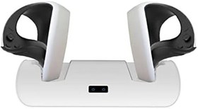 Resim PS VR2 Denetleyicisi için VR Çift Şarj İstasyonu, LED Işık Göstergeli VR Kolu Şarj Cihazı Şarj Yerleştirme Standı (Beyaz) 