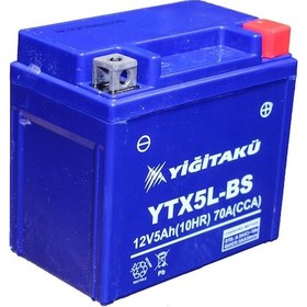 Resim 12 V 5 Ah Amper Yiğit Akü Ytx5l Motosiklet Aküsü 