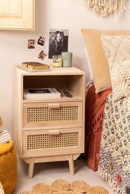 Resim ŞafakMobilya Ahşap Çift Hazeran Çekmeceli Komodin 
