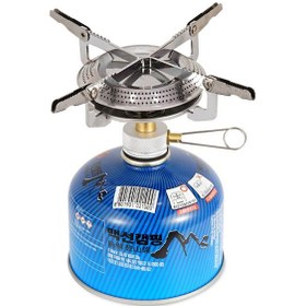 Resim Springsun Kamp Ocağı: Katlanabilir Paslanmaz Çelik Ayarlanabilir Taşınabilir Gazlı Ocak Gümüş 