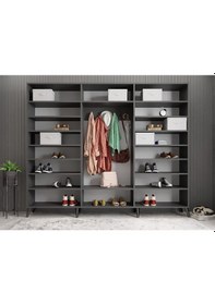 Resim Açelya Portmanto Vestiyer Füme 208 cmM6 