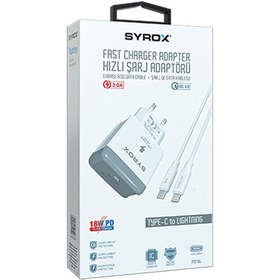 Resim Syrox Pd18l 3.0a 18w Pd Type-c To Lightning Hızlı Şarj Cihazı 