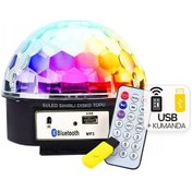 Resim Ledx Gm-0803b Sihirli Led Dönen Disko Topu Hoparlör Kablosuz Usb/mp3/bluetooth Kumandalı 360 Derece 