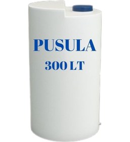 Resim Pusula Su Depoları Polietilen 300 LT Mavi Dikey Su Deposu / Vanal 