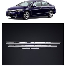 Resim Honda Civic Krom Cam Çıtası 2006-2011 6 Prç 