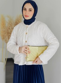 Resim moda auram Kadife Kapitone Mont 