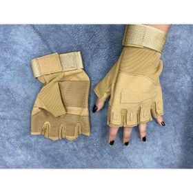 Resim Outdoor One Taktik Eldiven Kemiksiz Haki-Siyah-Bej 