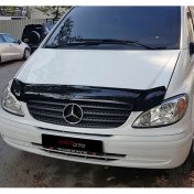 Resim MKG Mercedes Vito 2002-2014 Ön Kaput Koruyucu Rüzgarlığı Piano Black 3.2 mm Kalın Plastik 