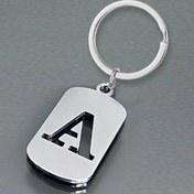 Resim 1 adet Şık Paslanmaz Çelik Anahtarlık Büyük Harf "A" ile - Cilalı Yüzey, Sırt Çantaları & Arabalar için Minimalist Tasarım, Sırt Çantası için Sevimli Anahtarlıklar 