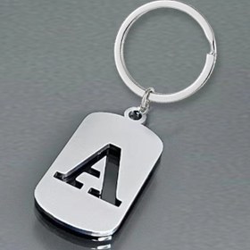 Resim 1 adet Şık Paslanmaz Çelik Anahtarlık Büyük Harf "A" ile - Cilalı Yüzey, Sırt Çantaları & Arabalar için Minimalist Tasarım, Sırt Çantası için Sevimli Anahtarlıklar 