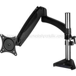 Resim Arctic Z1 3D (Gen3) 17"-34"​ USB Hub 4x USB3.2 Tek Monitör Destekli Çelik Alüminyum Alaşımlı Monitör Kolu (AR-AEMNT00059A) 