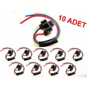 Resim Far Fişi H4 Ampul Duyu Atom Far Fişi 10 Adet Lüx li 1.5mm 