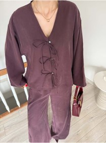 Resim YK FASHION Bağlama Detaylı Kimono Takım 