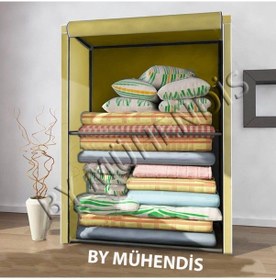 Resim Bymühendisevyaşam Bez Dolap Yorgan Hurcu Metal Profilli Yorgan Hurcu Portatif Bez D (436277569) 