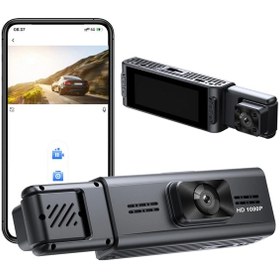 Resim Kingline Wifi K16 1080p Ekranlı 3 Kameralı Araç Kamerası 