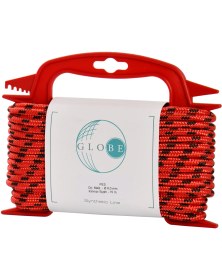 Resim Globe 6,0 Mm Polyester Çok Amaçlı İp Halat - Kırmızı-Siyah - 15 M. 