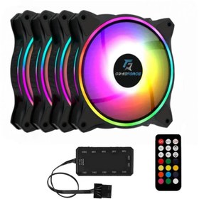 Resim GAMEFORCE CORE 4x120mm RGB fan 