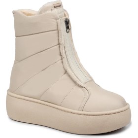 Resim Jump 60122 Suya Dayanıklı Kaydırmaz Taban Bej Kadın Kar Botu 