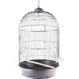 Resim Euro Gold Yuvarlak Salon Kuş Kafesi Krom 42x77 Cm 