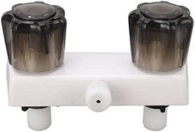 Resim Greensen RV Banyo Duş Bataryası, 2 Düğmeli Kontrol, 90 Derece Dönüş Ev Duş Bataryası, Eğlence Aracı Için RV Duş Vanası Yönlendirici, Seyahat Römorku (WHITE) 