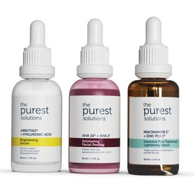 Resim The purest solutions leke önlemeye yardımcı ve sebum dengelemeyi hedefleyen bakım seti 30 ml + 30 ml + 30 ml 