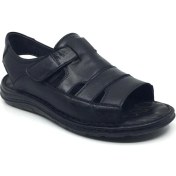 Resim Taşpınar Içi Dışı Deri Erkek Yazlık Rahat Günlük Terlik-Sandalet 40-45 