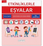 Resim GOFTEM Etkinliklerle Eşyalar - Türkçe Ingilizce - 50 Çıkartma - 24 Sayfa Eğitici Aktivite Kitabı 