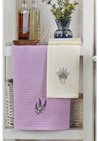 Resim 6 Parça Mutfak Kurulama Bezi 30 X 50 Cm Lavender Flower Çok Renkli 
