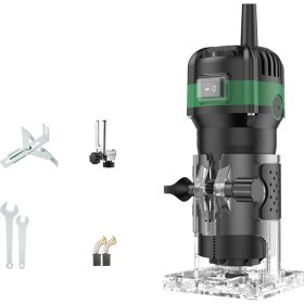 Resim Creatorally Ahşap Frezeleme Aleti Elektrikli El Düzeltici Laminat Frezeleme Gravür El Makinesi Marangoz Kesme Avuç Içi Alet 30000RPM 800W Yiv Açma Oyma 6.35MM Pensler Ağaç Işleme Aleti (Yurt Dışından) 