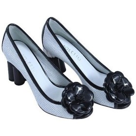 Resim Poletto Hakiki Deri Sıyah-beyaz Sandalet Topuklu 319 267-2149 Sıyah-beyaz Beyaz - Siyah 