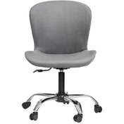 Resim Markaelz Krom Metal Ayaklı Ofis Çalışma Sandalyesi Açelya Gri 