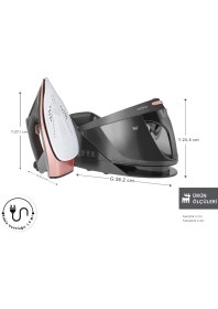 Resim Karaca Vantuz Steammaster Buhar Kazanlı Ütü Black Rose 