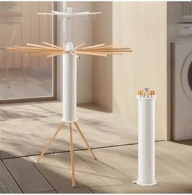 Resim Katlanabilir Ahtapot Çamaşır Kurutma Askısı - Kule Çamaşır Askılığı Ahşap Askılık 