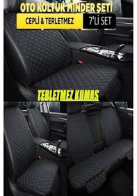 Resim Chery Tiggo Terletmez Kumaş Minterletmez Kumaş 7 Parça Full Takım Siyah-mavi 