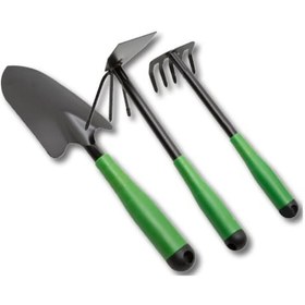 Resim 3 Parça Bahçe Seti - Çapa Tırmık Kazma Set 