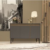 Resim DEMONTE DECOR 3 Kapaklı Asude Konsol Antrasit-ceviz 