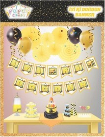 Resim İnşaat Temalı İyi Ki Doğdun Zigzag Banner Kağıt Süs +3 