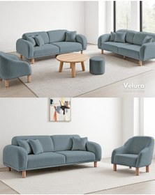 Resim Lara Koltuk Takımı & Oturma Grubu - Turkuaz 3+3+1 Turkuaz 