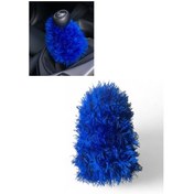 Resim Oto Vites Püskülü Uzun Tüylü Peluş Vites Körüğü Püskülü Tüm Araçlar Için 