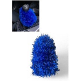 Resim Oto Vites Püskülü Uzun Tüylü Peluş Vites Körüğü Püskülü Tüm Araçlar Için 