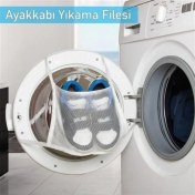 Resim Ozcmax Pratik Çamaşır Makinesi Kapağa Bağlamalı Ayakkabı Yıkama Filesi 
